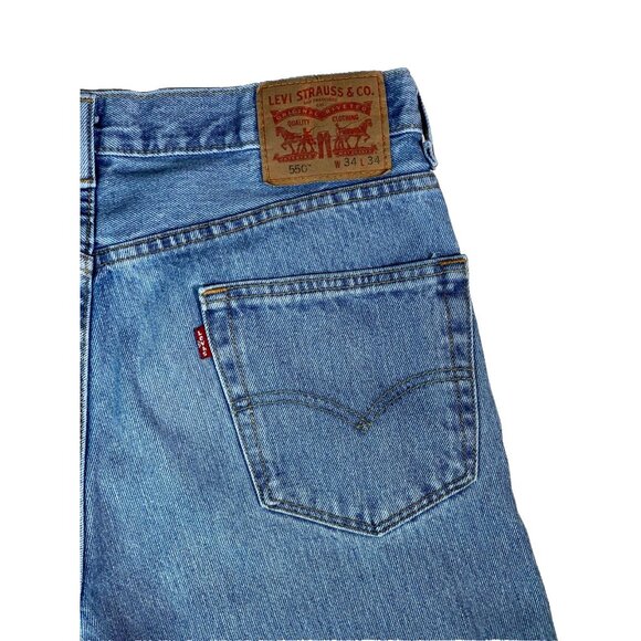 Levi's‎ 550 Relaxed Fit Men's Jeans size w 34 L34 Light Stonewash MADE in 2014. - Picture 13 of 15